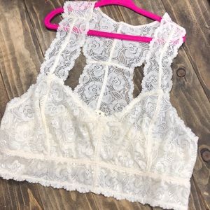 Lined off white racerback Bralette